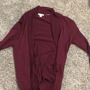 Maroon cardigan